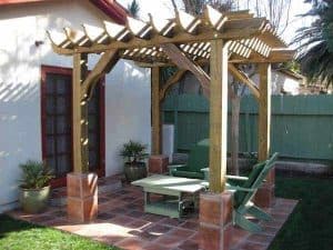 Pine pergola 4 pressure treated pine posts