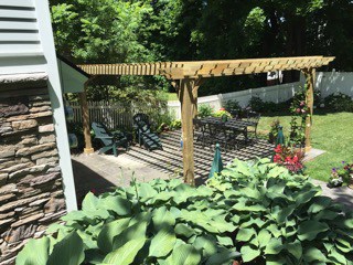 pine pergola