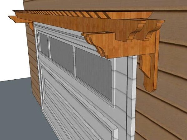 The Visor Pergola Kit Sliding, How To Build Trellis Over Garage Door