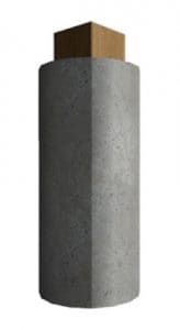 concrete post for wood pergola