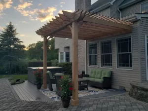 Attached pergola kit curb appeal