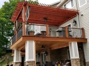 Attached DIY patio cover pergola