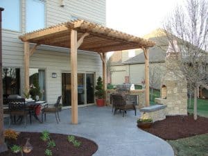 Outdoor Fireplace Ideas with Pergola Plans