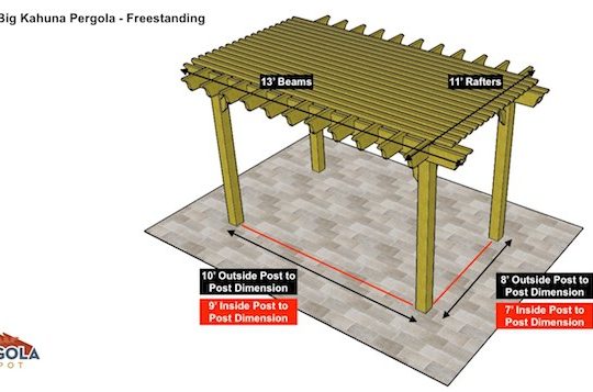 11x13 Pergola Kit - Big Kahuna