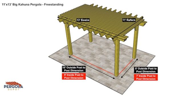 11x13 Pergola Kit - Big Kahuna