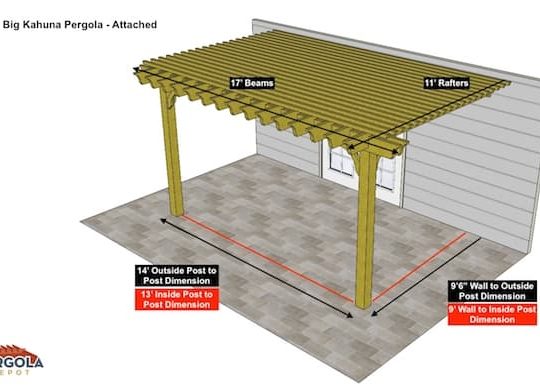 11x17 Big Kahuna Pergola Sketch