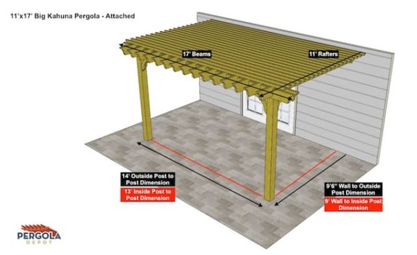 11x17 Big Kahuna Pergola Sketch