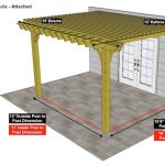 12×15 Big Kahuna Pergola Sketch – Attached