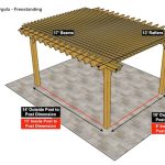 13×17 Big Kahuna Pergola Sketch- Freestanding