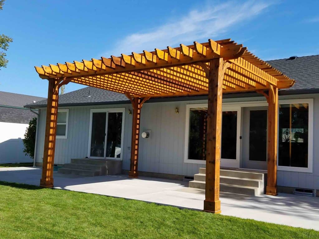 Free standing wooden pergola kits