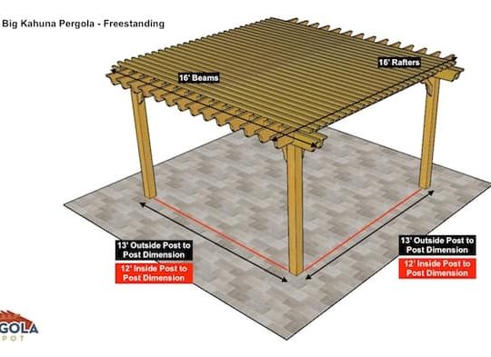 16x16 Pergola Kit Big Kahuna