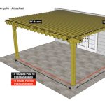 16x20 Big Kahuna Pergola Sketch - Attached