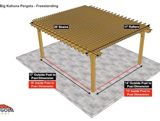 17x20 Big Kahuna Pergola - Freestanding Pergola