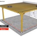 17×20 Big Kahuna Pergola Sketch – Attached