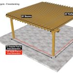 20×20 Big Kahuna Pergola Kit Sketch – Freestanding