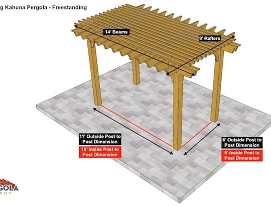 9x14 Big Kahuna Pergola Sketch