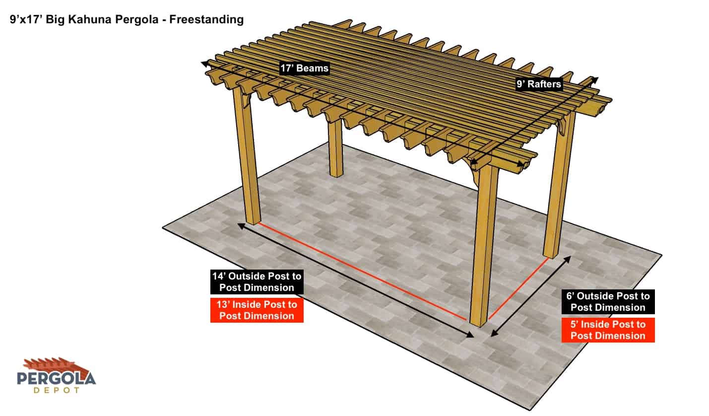 9x17 Pergola Kit Big Kahuna - Pergola Depot