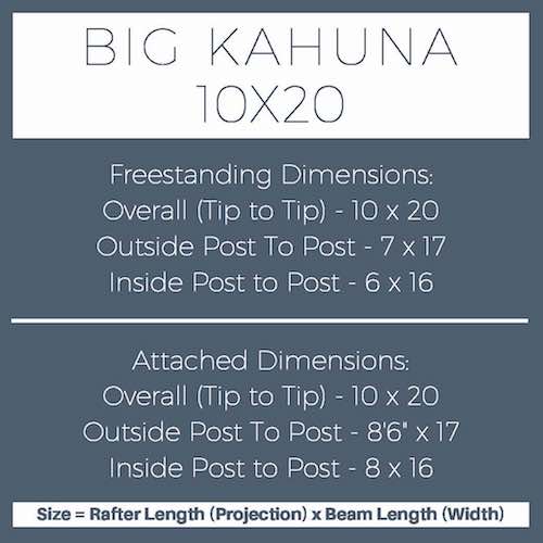 Big Kahuna 10x20 pergola