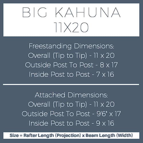 Big Kahuna 11x20 pergola