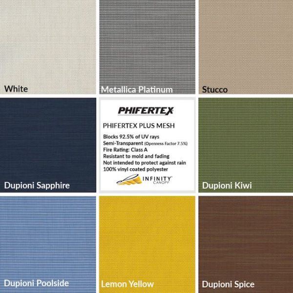 Canopy Fabric Colors Phifertex fabric