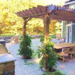 Cedar patio pergola attached