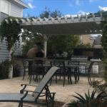 Freestanding Big Kahuna pergola painted