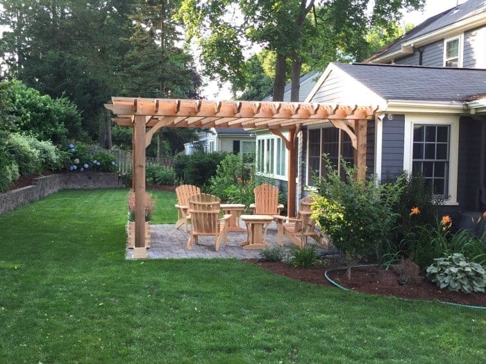 freestanding yard pergola