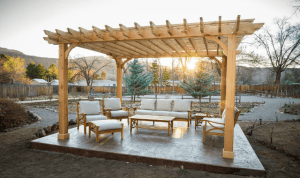 Iowa Style Patio Pergola - 14x16 Big Kahuna