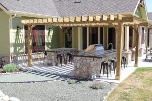 Pressure treated pine wood pergola - 14x20 Big Kahuna