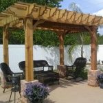 Big Kahuna freetanding cedar pergola