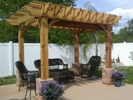 Big Kahuna freetanding cedar pergola