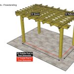 10×15 Sombrero Pergola Sketch – Freestanding