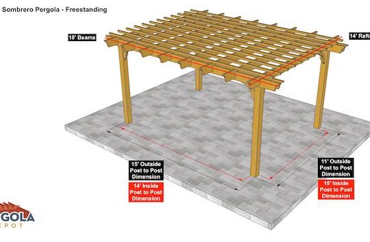 14x18 Pergola Sombrero