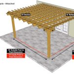 15×19 Sombrero Pergola Sketch – Attached