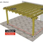 16×20 Sombrero Pergola Sketch – Attached