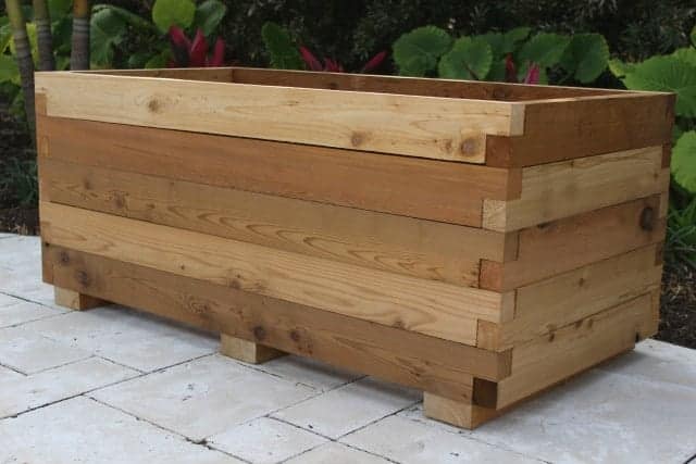 large cedar planter box kit 1