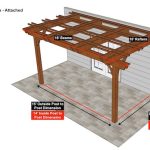 10×18 Fedora Pergola Sketch – Attached