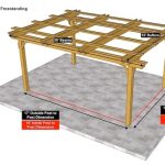 15×20 Fedora Pergola – Freestanding Sketch