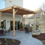Freestanding 14x20 Cedar Pergola with Outdoor Fireplace – Big Kahuna