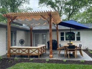 Shade Canopy Pergola Outside House