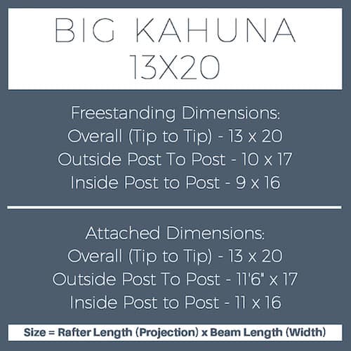 Big Kahuna 13x20 pergola