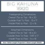 Big Kahuna 16×20 pergola