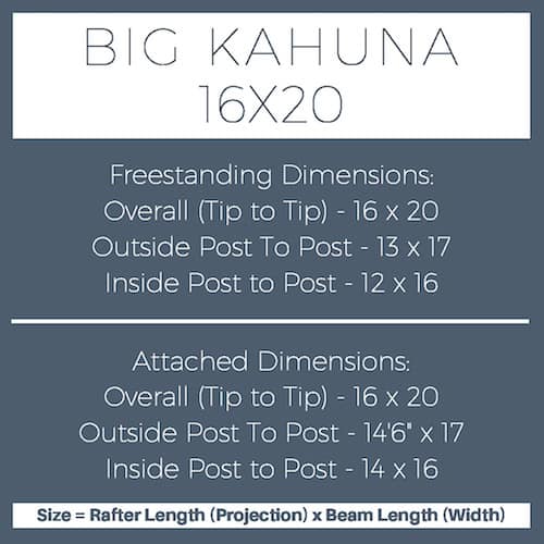 Big Kahuna 16x20 pergola