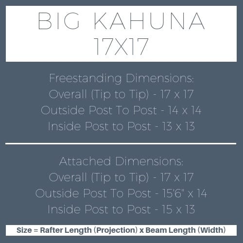 Big Kahuna 17x17 pergola