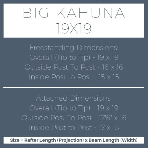 Big Kahuna 19x19 pergola