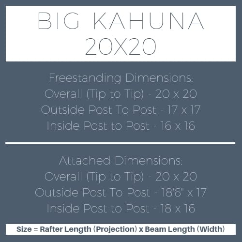 Big Kahuna 20x20 pergola