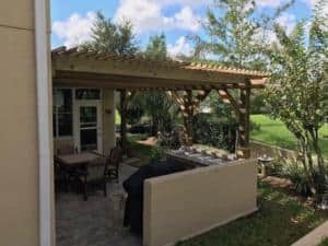 Florida Attached Patio Pergola – Big Kahuna Pine Pergola