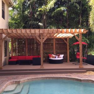 Poolside Retreat with Custom Florida Pergola