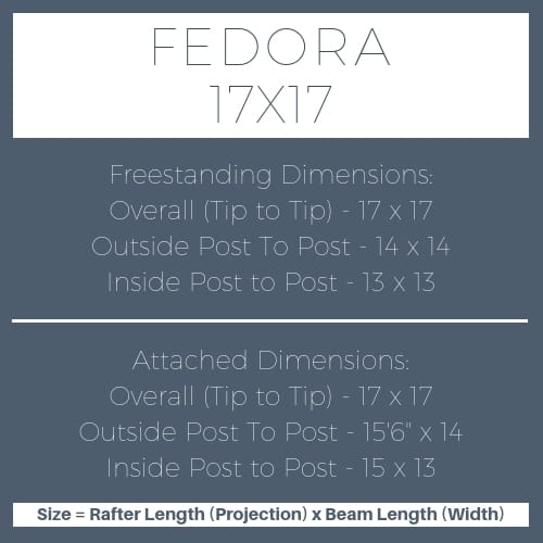 Fedora 17x17 pergola