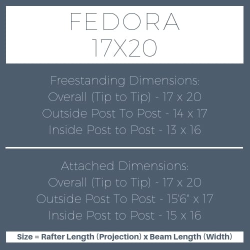 Fedora 17x20 pergola